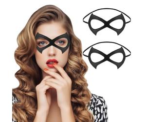 OuryTech Masque vénitien pour Femmes, 2 pièces Masque Bal masqué, Masque Noir pour Femmes