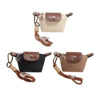 OuryTech Mini Porte-monnaie, Porte-clés et Bijou de Sac, Bourse en Nylon avec Fermeture Éclair en Tant que Porte-clés Fille (3 Pièces)