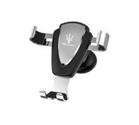 OUSAWV Support de téléphone de Voiture pour Maserati Ghibli Levante Quattroporte GC GTS GT S SQ4 Modena Q4, 360° Rotation Porte Téléphone Voiture Mains Libres à Une Main,Sliver