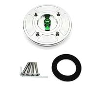 OUSDUO Bouchon De Réservoir CNC pour Z650 Z900 2017-2019 Z400 2019-2020 pour Ninja 650 2017-2019 pour Ninja 400 2018-2020 Bouchon d'essence(Sliver and Green)