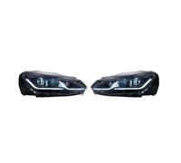 OUSDUO Phares Pour VW Pour Golf 6 Mk6 2009-2012 Projecteurs LED Avec Feux De Jour(Black)