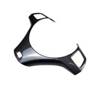 OUSDUO pour B&MW Série 3 E90 E91 E92 E93 2005-2012 Aspect Fibre De Carbone Noir Housse De Volant De Voiture Cadre Garniture Couvre Volant Voiture