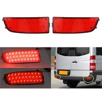 OUSDUO pour Mercedes pour Benz pour Sprinter W906 2006-2016 LED Feu de freinage arrière réflecteur 9068260040 9068260140 Pièces Automobiles(2pcs Red Lens)