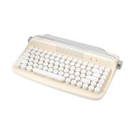 OUSEITECH Clavier de machine à écrire rétro 86 touches, connexion sans fil Bluetooth 5.0, support Groove avec design rétractable réglable, 13 touches de raccourcis, utilisation facile, pour Windows