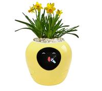OUSEITECH Grand pot de fleurs intelligent amélioré pour animaux de compagnie, assistant de plantation avec des expressions animées pour que les plantes puissent confondre avec vous, diverses données