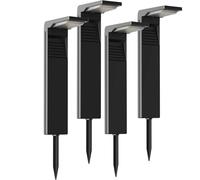 OUSFOT Lampe Solaire Exterieur [4 pcs] 32 LED Spot Solaire Extérieur Etanche IP65, Projecteur Solaire avec 2 modes de température de couleur pour Jardin, Cour, Allée Chemin