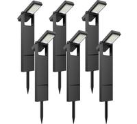 OUSFOT Lampe Solaire Exterieure Jardin 6 Pièces 40 LED, Lumiere Solaire Exterieur avec Deux Niveaux de Luminosité, Lampadaire Solaire Étanche IP65, Borne Éclairage pour Jardin, Cour, Allée, Chemin