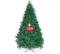 OUSFOT Sapin de Noel Artificiel 180cm, 815 Branches, Vert Sapin de Noel Matériau PVC avec Base en Métal Convient pour Noël, Fête, Décoration de Magasin