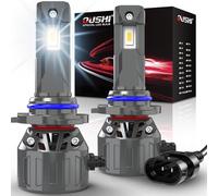 OUSHI Ampoule HIR2 LED 32000LM, 800% Super Luminosité Ampoule LED HIR2 6000K Blanc Xénon Taille Mini 1:1 Ampoules 9012 Phare Voiture et Moto, Lot de 2