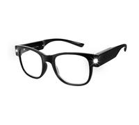 OuShiun Lunettes de Lecture LED Rechargeables par USB Lunettes Éclairées Intelligentes pour Hommes Femmes (Noir,1.0X)