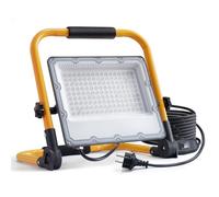 OUSIDE Projecteur LED Chantier 100W, Câble VDE en Caoutchouc de 4 m | Éclairage de Chantier Puissant, Interrupteur Étanche sur le Câble, IP66, 6500K Blanc Froid, 10000 Lumens, Prise Schuko