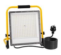 OUSIDE Projecteur LED Chantier 200W, Lampe de Chantier avec Câble en Caoutchouc VDE 3G 0,75 mm² de 4 m, Étanche IP66,6500K, 20000 Lumens Idéal pour Travaux Intérieurs et Extérieurs