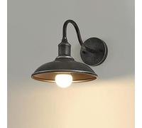 OUSIKA Applique murale for salon Applique murale intérieure étanche à l'eau Lanterne Vintage E26/E27 Applique murale de style industriel Applique murale en fer forgé Lampes (Color : 26.5cm, Size : S