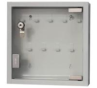 OUSIKA Boîte à clés Petit Bureau Mini Petite Armoire à clés à 9 clés, Gestion des clés visuelles Transparentes murales, Faible encombrement Clés (Color : White-Key Lock, Size : 9-Keys)