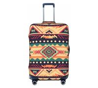 OUSIKA Housse de bagage de voyage élastique avec fermeture éclair invisible, motif de style sud-ouest, lavable, protection de valise mignonne anti-rayures pour valises de 45,7 à 78,7 cm, Noir , XL