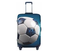 OUSIKA Housse de bagage de voyage élastique avec fermeture éclair invisible pour ballon de sport de football, protection lavable, protection mignonne anti-rayures pour valises de 45,7 à 78,7 cm, Noir