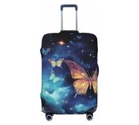 OUSIKA Housse de protection lavable et extensible pour valise, housse de protection anti-rayures, convient aux protections de bagages de 45,7 à 81,3 cm, Noir , M