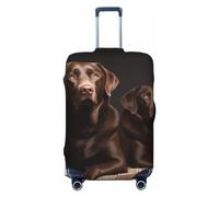 OUSIKA Housse de protection lavable et extensible pour valise Labrador Retriever - Anti-rayures - Convient aux protections de bagages de 45,7 à 81,3 cm, Noir , M