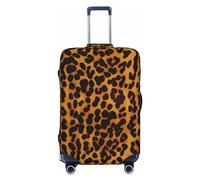 OUSIKA Housse de protection lavable et extensible pour valise, motif léopard guépard, anti-rayures, convient aux protections de bagages de 45,7 à 81,3 cm, Noir , S