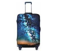 OUSIKA Housse de protection lavable et extensible pour valise, protection complète d'étoiles, housse anti-rayures pour bagages de voyage de 45,7 à 81,3 cm, Noir , M