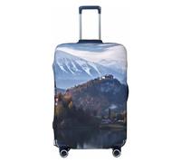 OUSIKA Housse de protection pour valise, lavable, extensible, housse de protection anti-rayures pour bagages de 45,7 à 81,3 cm, Noir , S