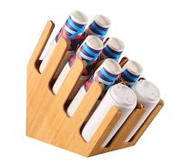 OUSIKA Porte-gobelet à café jetable, Nanzhu inclinable à 8 compartiments et porte-couvercle, distributeur de gobelets en papier, support de rangement, organisateur de bar à café