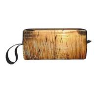 OUSIKA Reeds by the River Trousse de maquillage portable pour femme - Sac de rangement de voyage - Grande capacité - Blanc - Taille unique, blanc, Taille unique