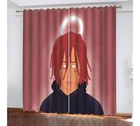 OUSIKA Rideaux Occultants 140x160Cm Garçon Roux Motif 3D Rideau Occultant Isolant Thermique pour Chambre À Coucher Salon 2 Panneaux Rideau Chambre Bebe À Œillets Décoration Intérieure