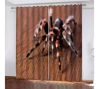 OUSIKA Rideaux Occultants 140x240Cm Animal Araignée Chambre Enfant Impression Thermiques Isolants Anti Froid Rideaux À Oeillets pour Chambre Salon Maison Bureau Fenêtre