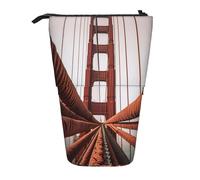 OUSIKA Ropes on The Golden Gate Bridge Trousse à crayons télescopique avec support pour stylos et maquillage pour homme et femme, Noir , Taille unique