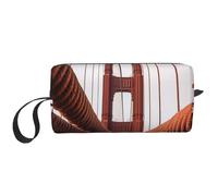 OUSIKA Ropes on The Golden Gate Bridge - Trousse de maquillage portable pour femme - Sac de rangement de voyage - Grande capacité - Blanc - Taille unique, blanc, Taille unique