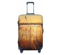 OUSIKA The River Housse de protection pour valise, lavable, extensible, anti-rayures, convient aux protections de bagages de 45,7 à 81,3 cm, Noir , S