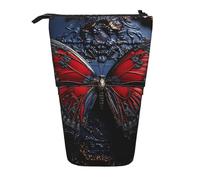 OUSIKA Trousse à crayons télescopique avec fleur debout et maison, Noir , Taille unique, Pochette à monnaie