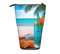 OUSIKA Trousse à crayons télescopique avec fleur debout et maison, Noir , Taille unique, Pochette à monnaie