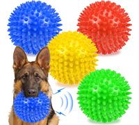 Ousiya Lot de 4 balles pour chien de 12 cm pour grands chiens - Balles pointues pour chiens de taille moyenne et grande - Jouet durable pour mâcher agressivement