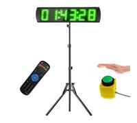 Ousmile Minuterie avec Bouton Marche/Arrêt, Compte à Rebours avec Télécommande, Horloge Murale Numerique 5'' Chiffre LED, Chronomètre Sport avec Trépied, Timer Minuteur pour Marathon Home Gym