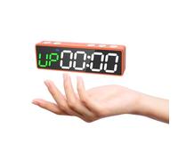 Ousmile Minuteur Fitness, Portable Horloge Gym Timer, Aimant Puissant, Intervall Timer avec Batterie, Horloge Murale Numerique 12/24H Compte à Rebours/Chronomètre pour la Home/Gym/Jeu de Société