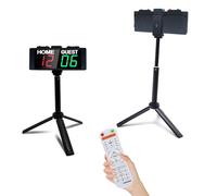 Ousmile Tableau d'affichage électronique Portable, Tableau de Score avec télécommande, Tableau de Score à Piles avec Boutons, Tableau de Comptage Numérique pour avec Support pour Jeux de Cour