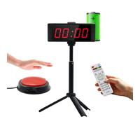 Ousmile Timer Sport avec Bouton Marche/Arrêt, Rechargeable Digital Minuteur et Chronomètre Portable, 12/24H Horloge Murale Numérique avec Télécommande, Chronomètre pour Jeux de Défi, Home Gym