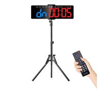 Ousmile Timer Sport, Minuteur Fitness 16" Grand Ecran Time, 12/24 Heures Horloge Murale Numérique LED avec Support, Chronomètre avec Télécommande, Timer pour Workout, Home Gym(Bleu + Rouge)