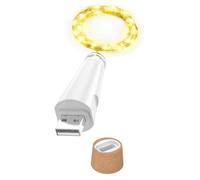 OUSMIN Guirlandes Lumineuses USB, Bouchon LED Rechargeable pour Bouteilles de Vin - Version 2024, Lumières Décoratives pour Fête, Noël, Mariage