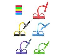 OUSU Rameur élastique à abdominaux 4 avec repose-pieds pour exercice de fitness et yoga, OUSU-22, Green