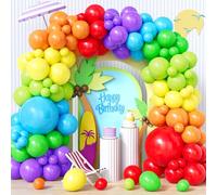 Ousuga Arche Ballons Coloré, 138Pièces Kit Guirlande Ballon Rouge Orange Jaune Vert Bleu Violet Garçon Fille Hommes Femmes Baby Shower Mariage Anniversaire Nuptiale Douche Graduation Valentin Déco