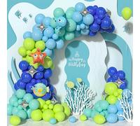 Ousuga Ballons Bleu et Vert 134 Pièces, Arche de Ballons Marin à Thème Océan pour Garçon et Fille - Anniversaire et Fournitures de Maison
