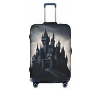 OUSXC Dark Fairy Tale Castle02 Housse de protection pour valise à roulettes Convient pour les bagages de 45,7 à 81,3 cm, blanc, Medium