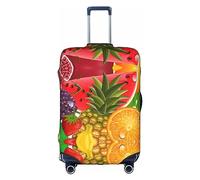 OUSXC Fresh Fruits Housse de protection pour valise à roulettes Ananas Convient pour les bagages de 45,7 à 81,3 cm, blanc, Large