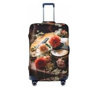OUSXC Housse de protection pour chariot de guitare Motif fleurs Convient pour les bagages de 45,7 à 81,3 cm, blanc, Large