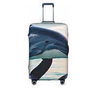 OUSXC Housse de protection pour chariot de saut en forme de dauphin - Convient pour les bagages de 45,7 à 81,3 cm, blanc, X-Large