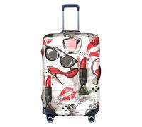 OUSXC Housse de protection pour valise à roulettes de 45,7 à 81,3 cm, blanc, X-Large