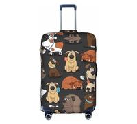 OUSXC Housse de protection pour valise à roulettes Dog Corgi adaptée pour les bagages de 45,7 à 81,3 cm, blanc, Medium